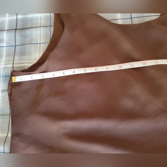 Cato Brown Sleeveless Surplice Blouse Top with Ruffle Size 22/24 W - Picture 6 of 11